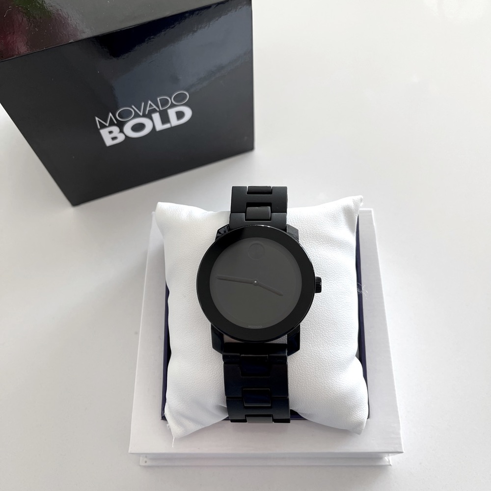 Movado black watch men movado bold classy elegant